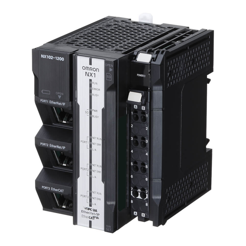 NX102-1200 Sysmac NX1 Modular CPU Com Controladores NX, Rede Ethernet, Interface de Computador