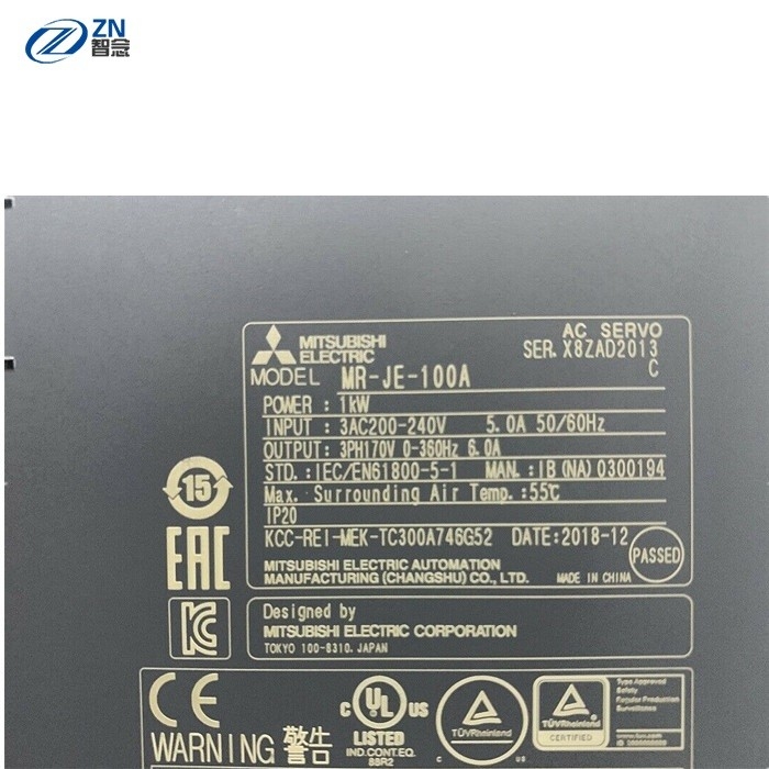 Fase servo original MR-JE-100A 200 da movimentação 3 do PLC MITSUBISHI - C.A. 240V