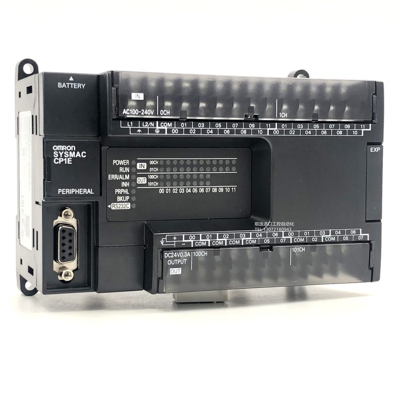 Módulo do processador central do PLC das entradas CP1E-N40SDR-A do controlador 24 do PLC CP1E de Omron do trilho do RUÍDO