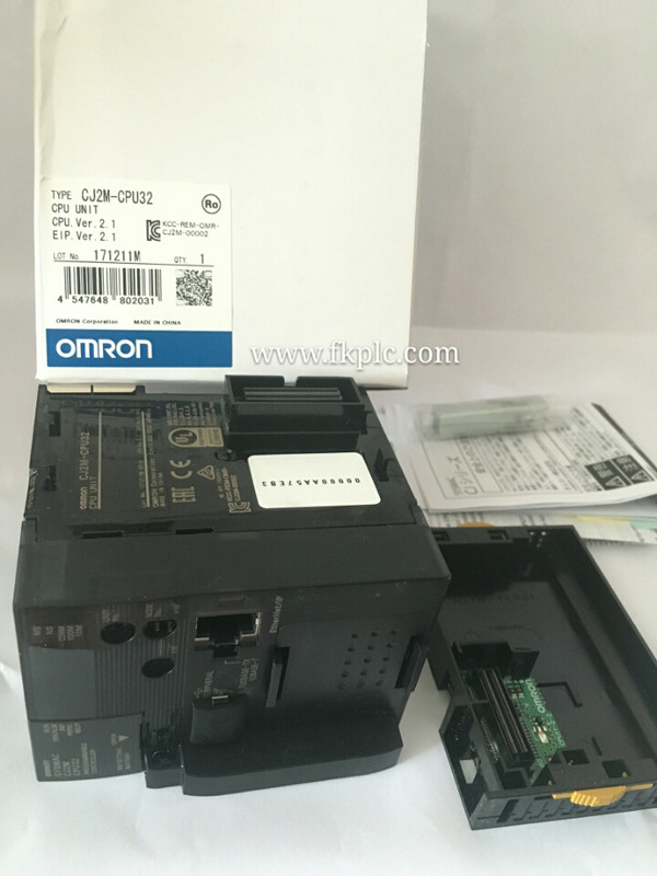 PLC Omron Sysmac CJ2M 16 NS USB EtherNet/IP RS-232C do processador central CJ2M-CPU35