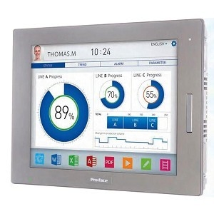 Cor LCD do PLC TFT da série da polegada GP4000 de PFXSP5700TPD Proface HMI 15