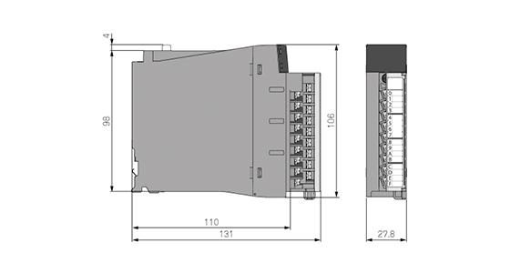 Desenho RX40C7 dimensional (unidade: milímetro)